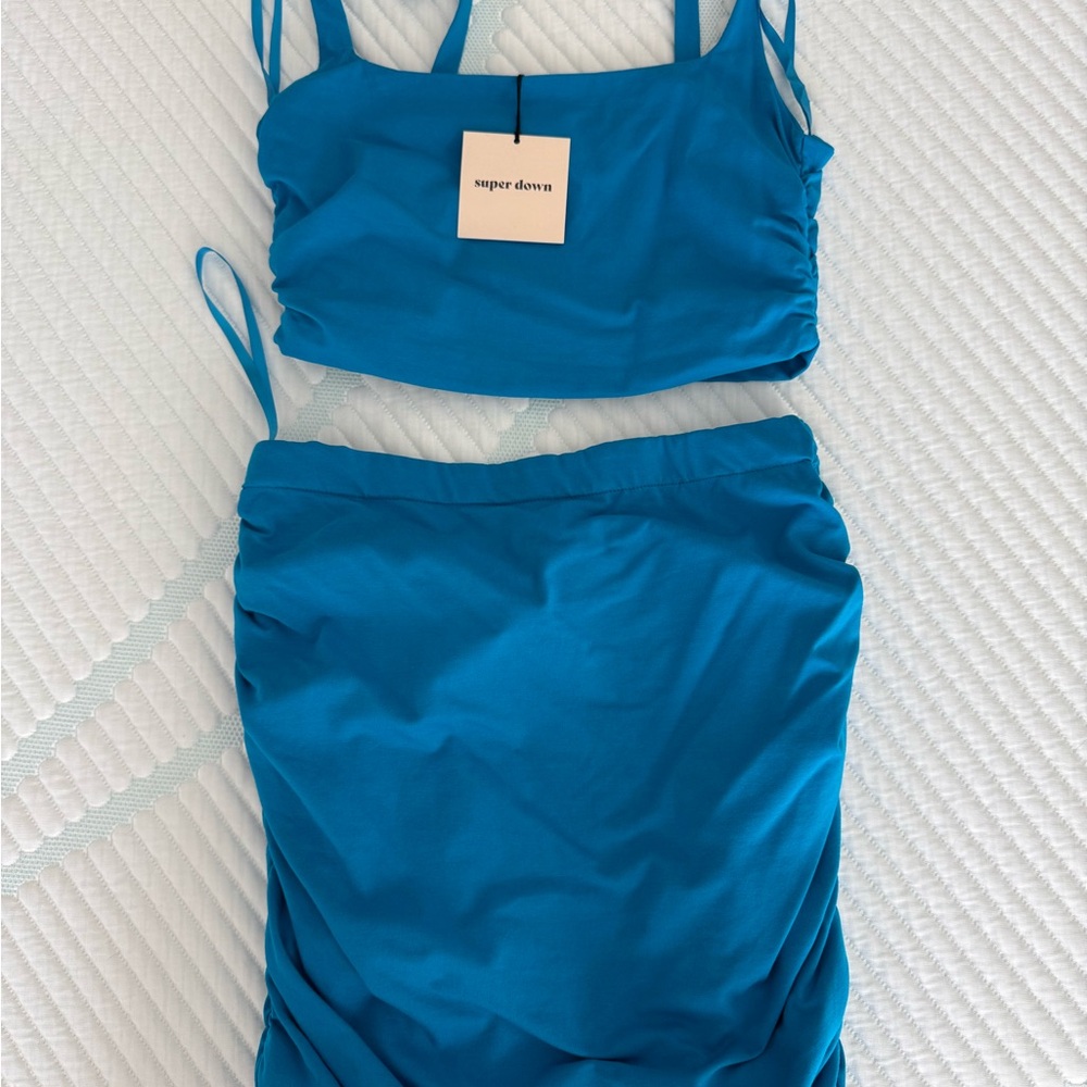 Superdown Blue Two-Piece Set